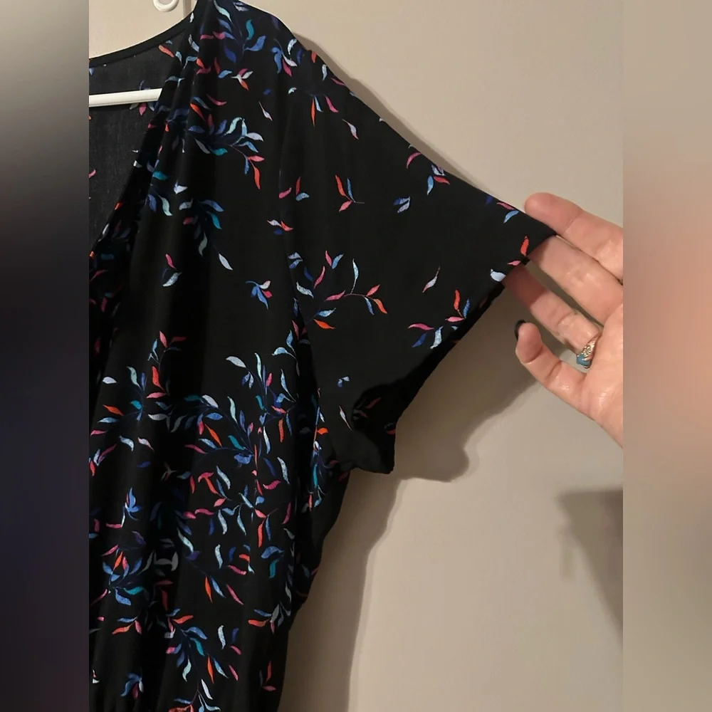 APT 9, size LARGE Elegant Black Floral romper.
